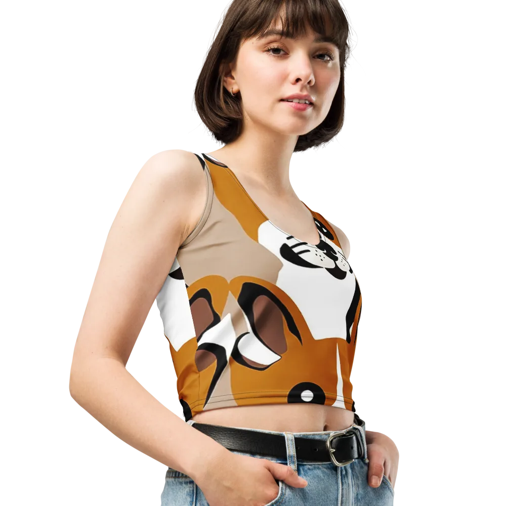 Cinnamon Paws on Crop Top — Right Front