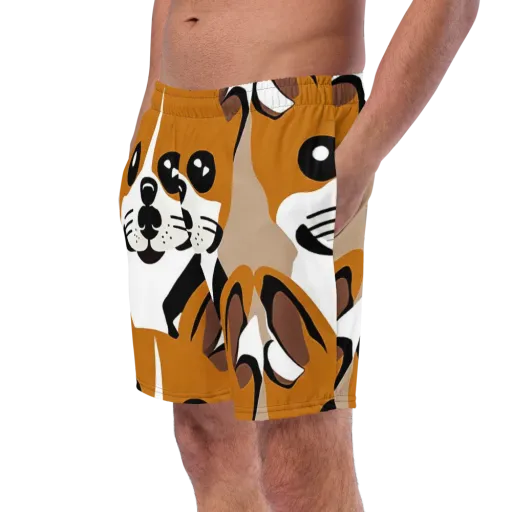 Cinnamon Paws on a Swim Trunks