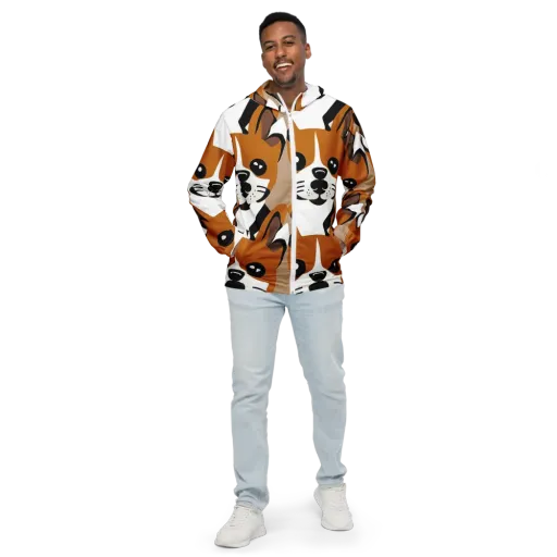 Cinnamon Paws on a Men's Windbreaker