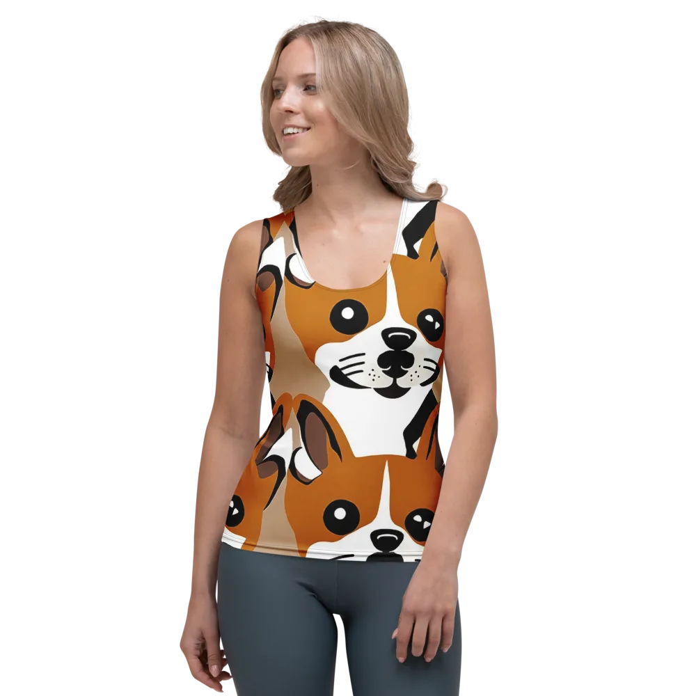Cinnamon Paws on Women's Tank Top — Front