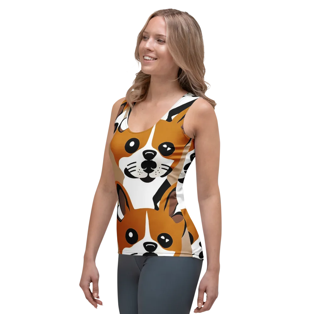 Cinnamon Paws on Women's Tank Top — Left Front