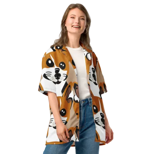 Cinnamon Paws on a Button Shirt
