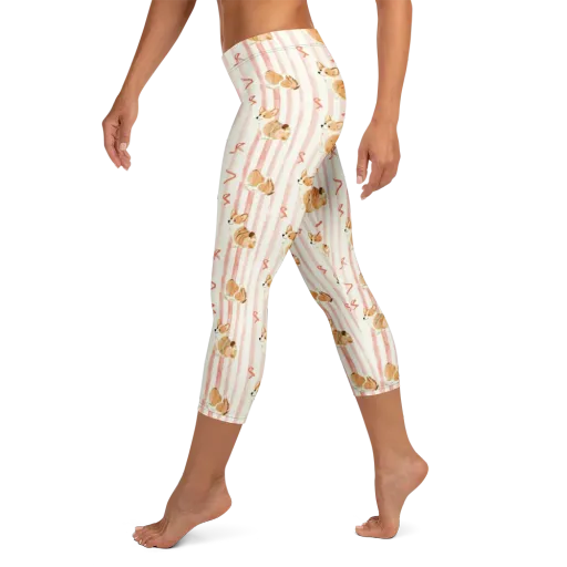 Rosebud Rover on a Capri Leggings