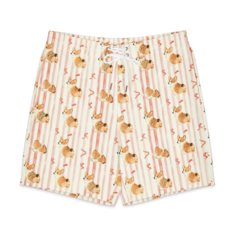 Rosebud Rover on Men's Board Shorts — Front