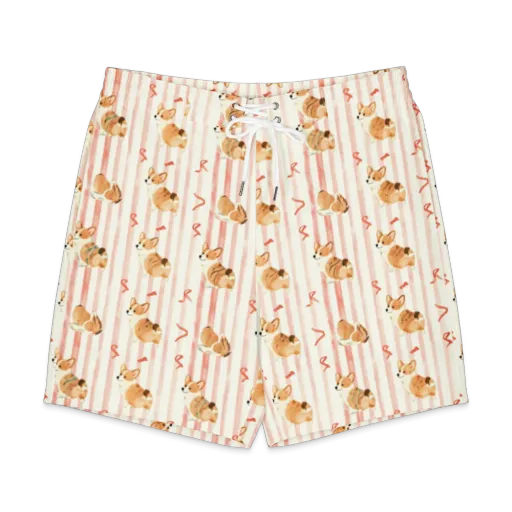 Rosebud Rover on a Men's Board Shorts