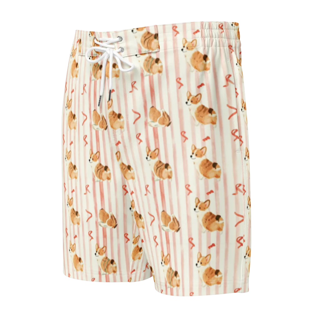 Rosebud Rover on Men's Board Shorts — Front