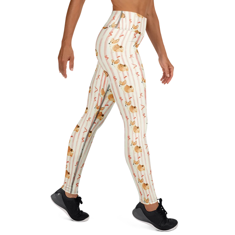 Rosebud Rover on Yoga Leggings — Right