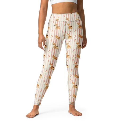 Rosebud Rover on a Yoga Leggings