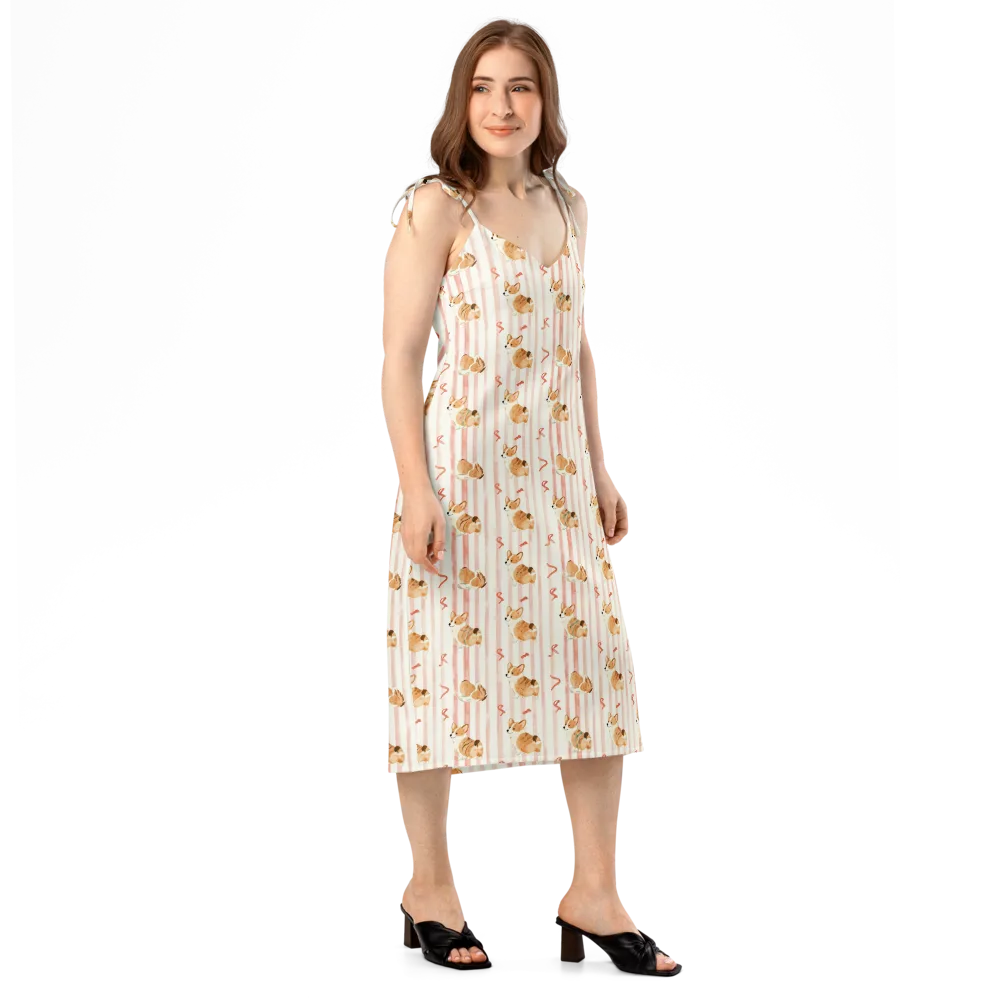 Rosebud Rover on Slip Dress — Right Front