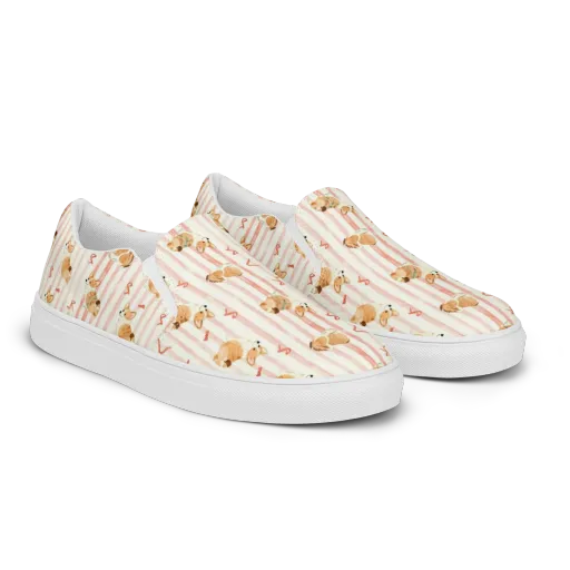 Rosebud Rover on a Men's Slip-On Canvas Shoes