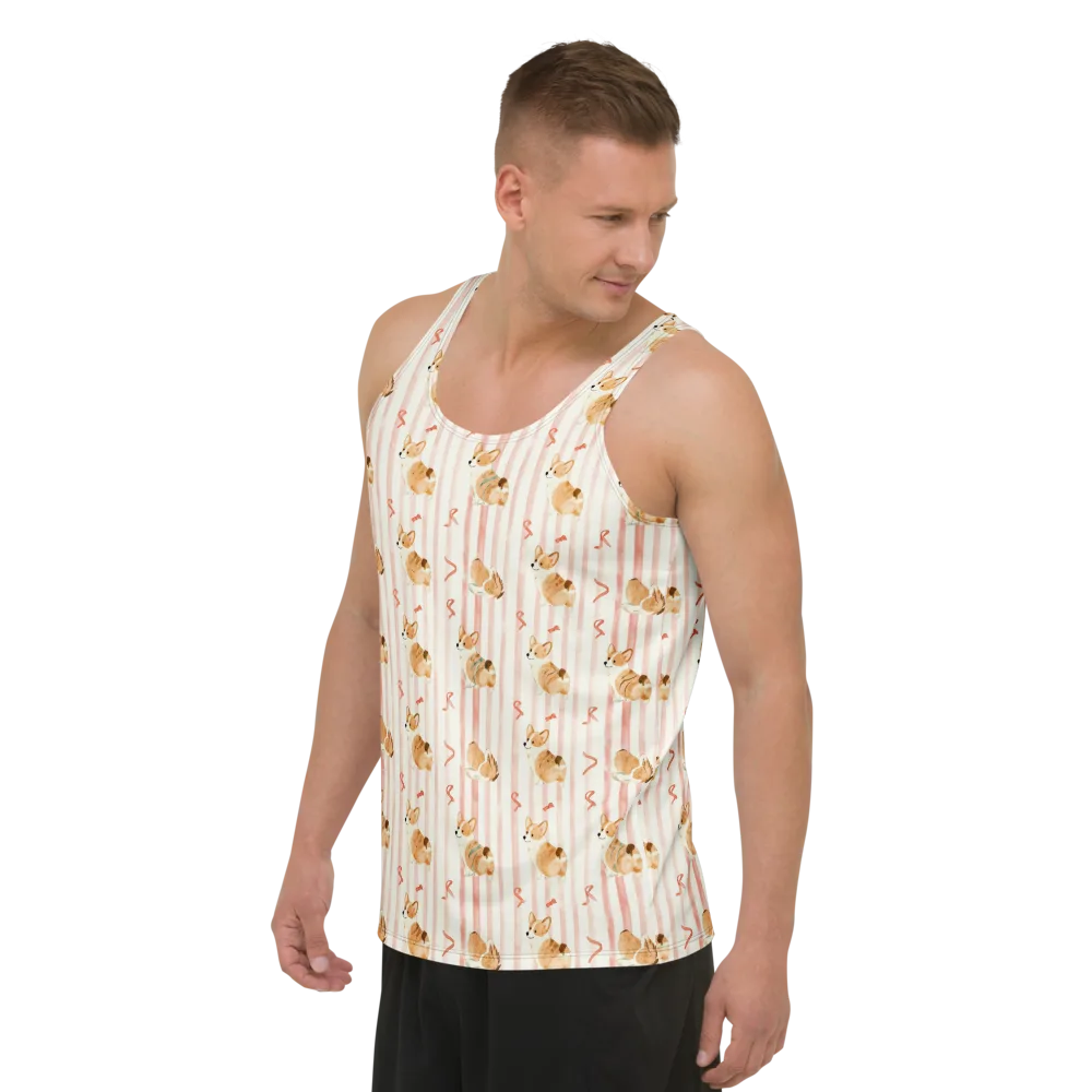 Rosebud Rover on Men's Tank Top — Left Front