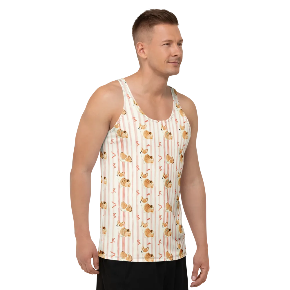 Rosebud Rover on Men's Tank Top — Right Front
