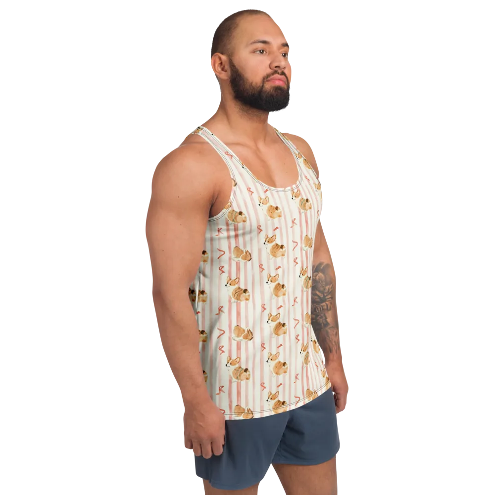 Rosebud Rover on Men's Tank Top — Right Front