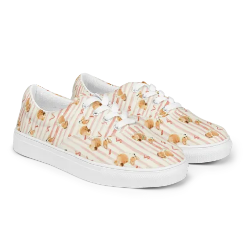 Rosebud Rover on a Men's Lace-Up Canvas Shoes