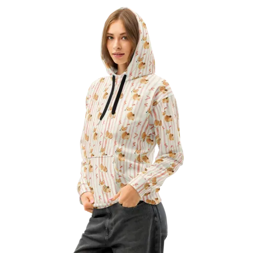 Rosebud Rover on a Cotton Hoodie
