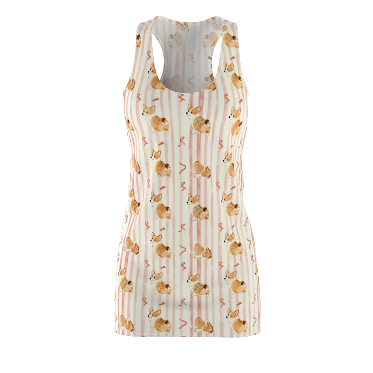 Rosebud Rover on Racerback Dress — Front