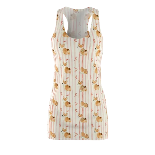 Rosebud Rover on a Racerback Dress