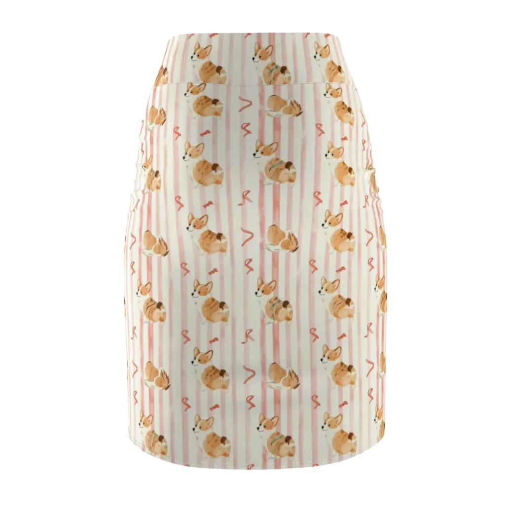 Rosebud Rover on Pencil Skirt — Back