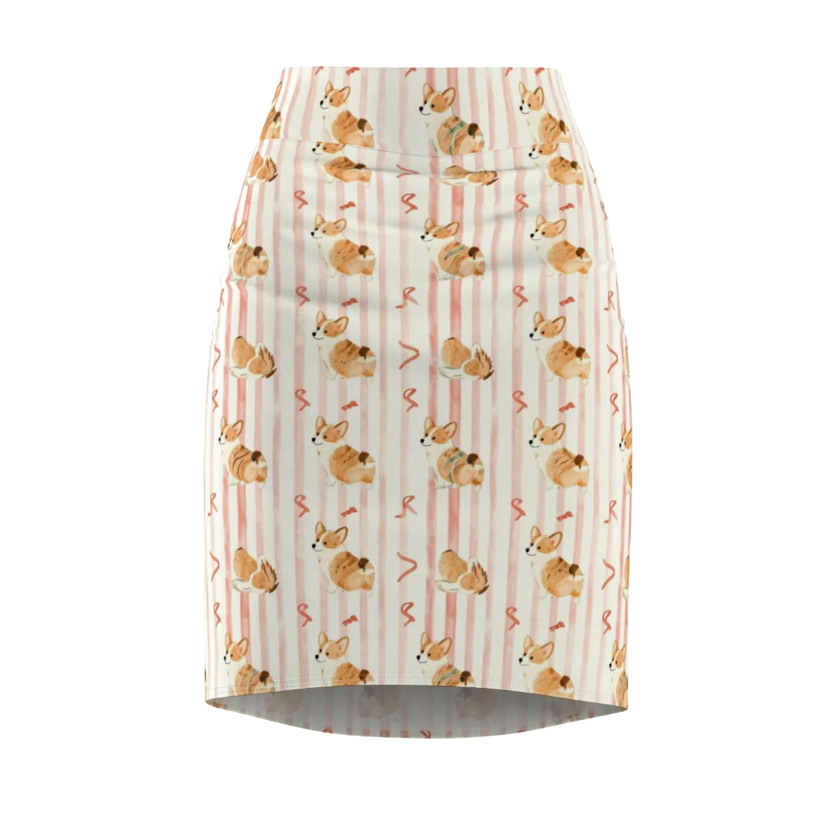 Rosebud Rover on Pencil Skirt — Front