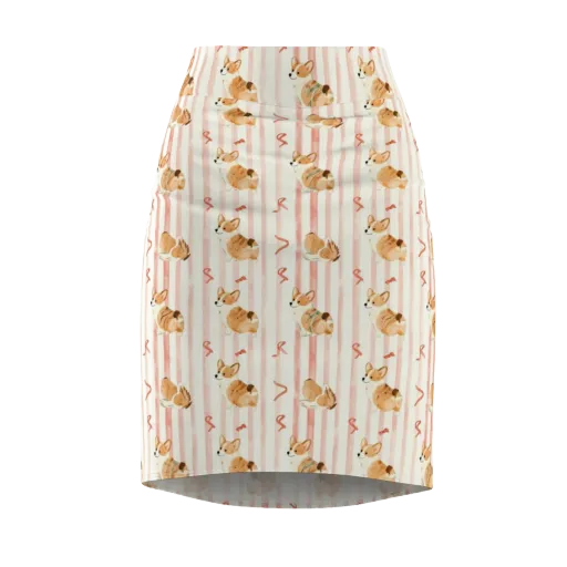 Rosebud Rover on a Pencil Skirt
