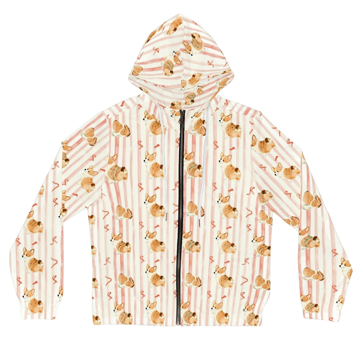 Rosebud Rover on Women's Full-Zip Hoodie — Front