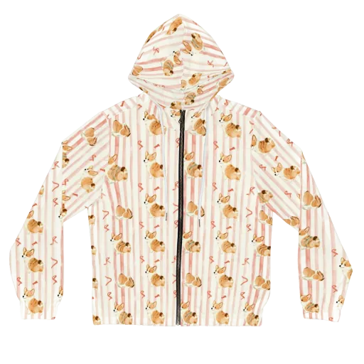 Rosebud Rover on a Women's Full-Zip Hoodie