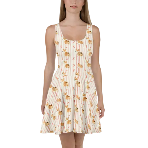 Rosebud Rover on a Skater Dress