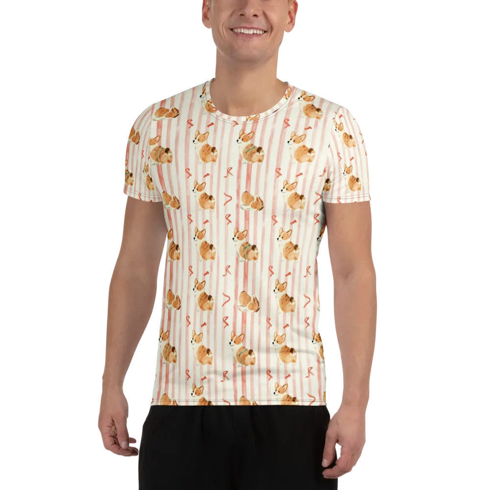Rosebud Rover on Men's Athletic T-Shirt — Front