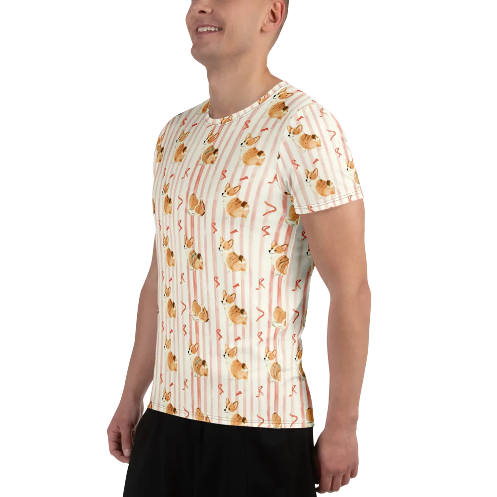 Rosebud Rover on Men's Athletic T-Shirt — Left