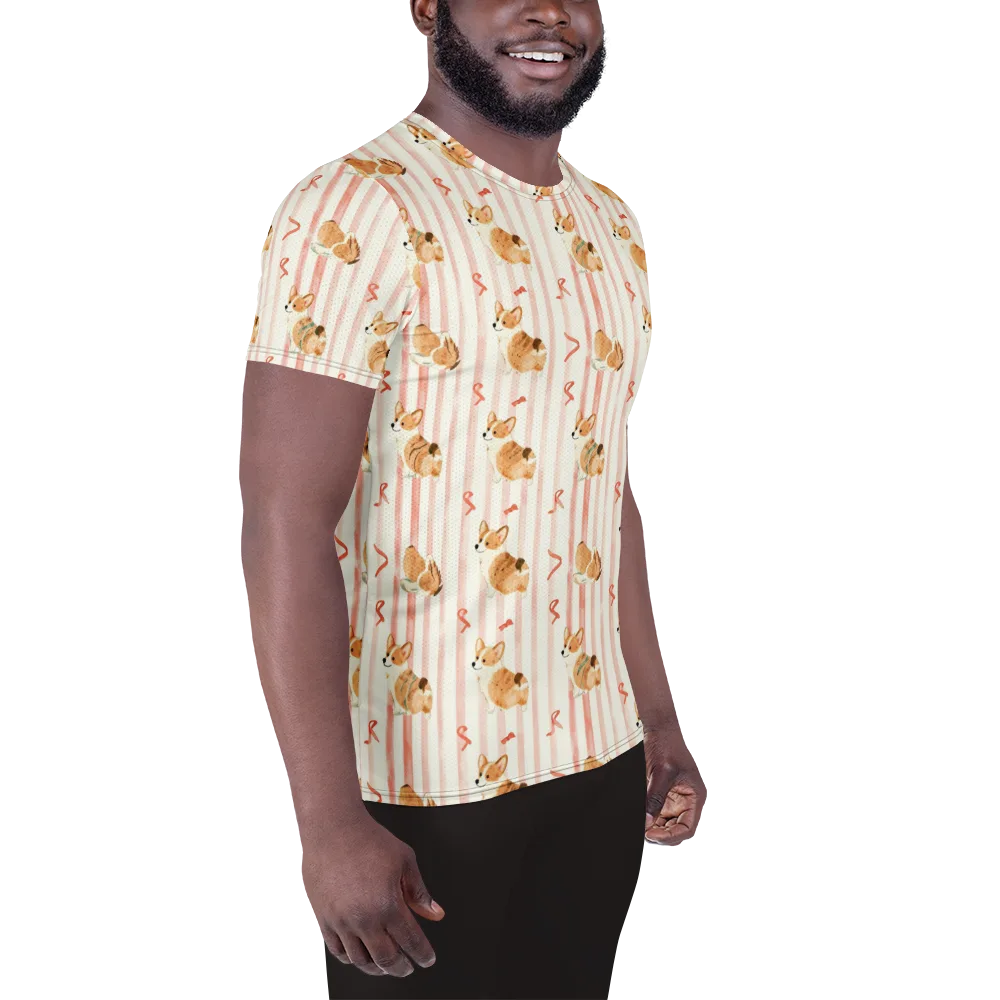 Rosebud Rover on Men's Athletic T-Shirt — Right