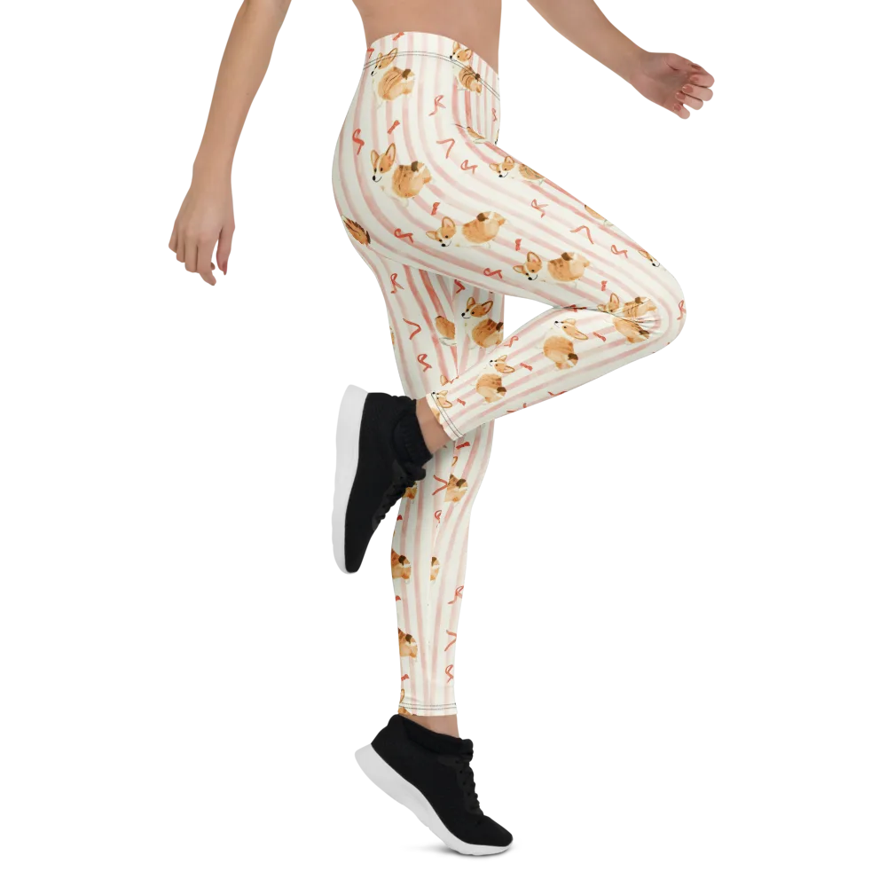 Rosebud Rover on Leggings — Right