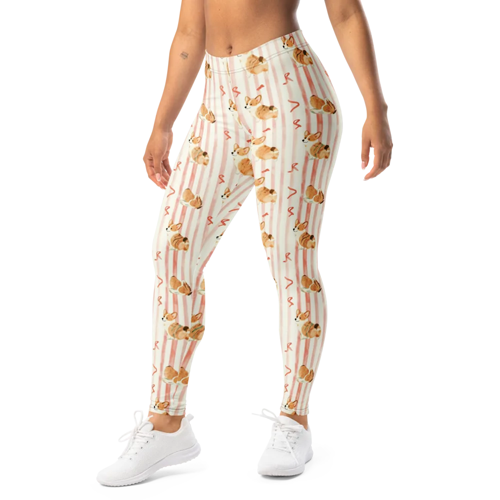 Rosebud Rover on Leggings — Left Front