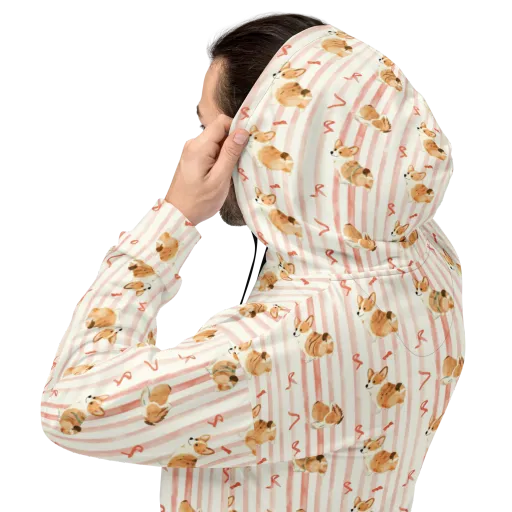 Rosebud Rover on a Hoodie