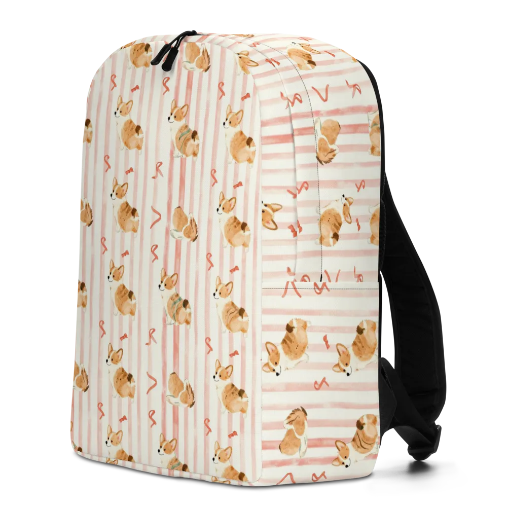 Rosebud Rover on Minimalist Backpack — Left