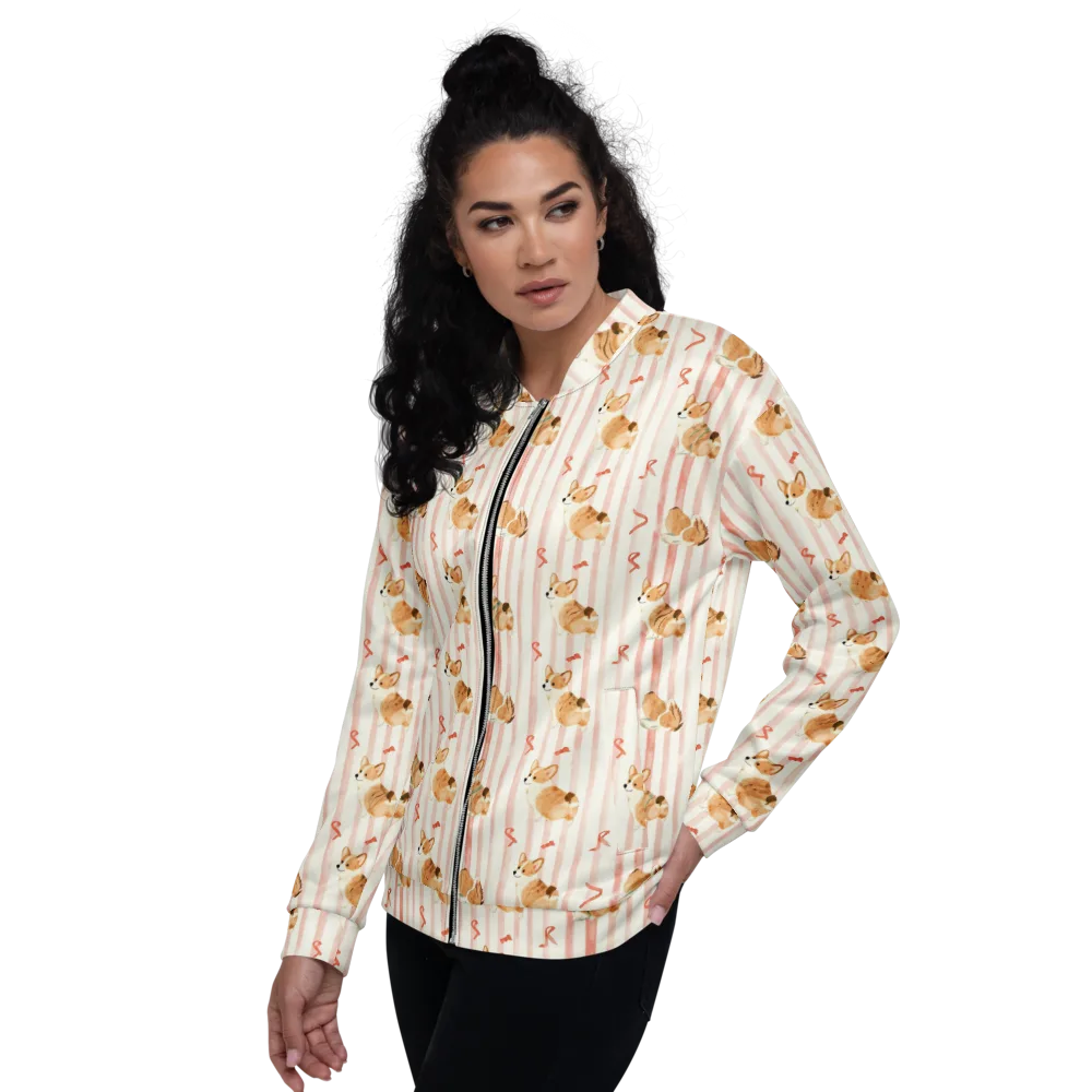 Rosebud Rover on Bomber Jacket — Left