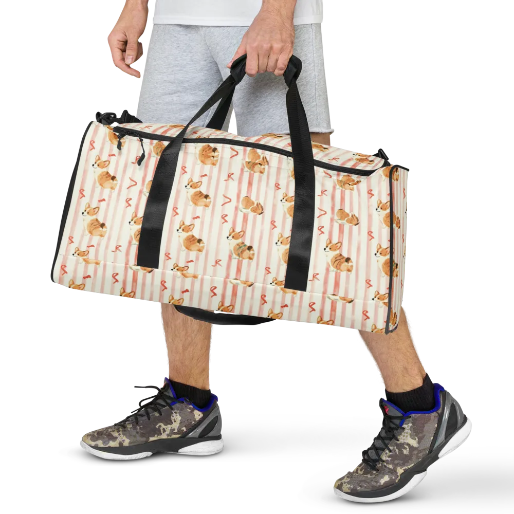 Rosebud Rover on Duffle Bag — Front