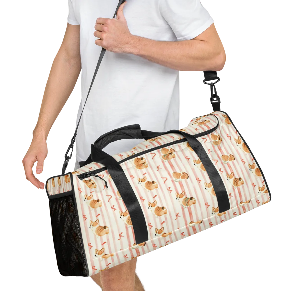 Rosebud Rover on Duffle Bag — Right Front