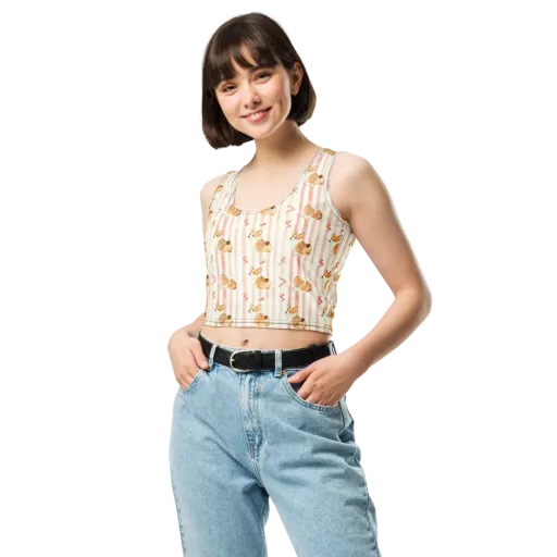 Rosebud Rover on a Crop Top