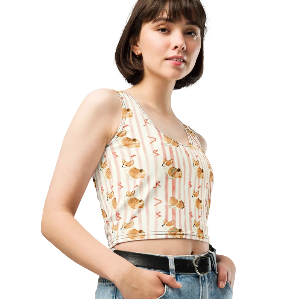Rosebud Rover on Crop Top — Right Front