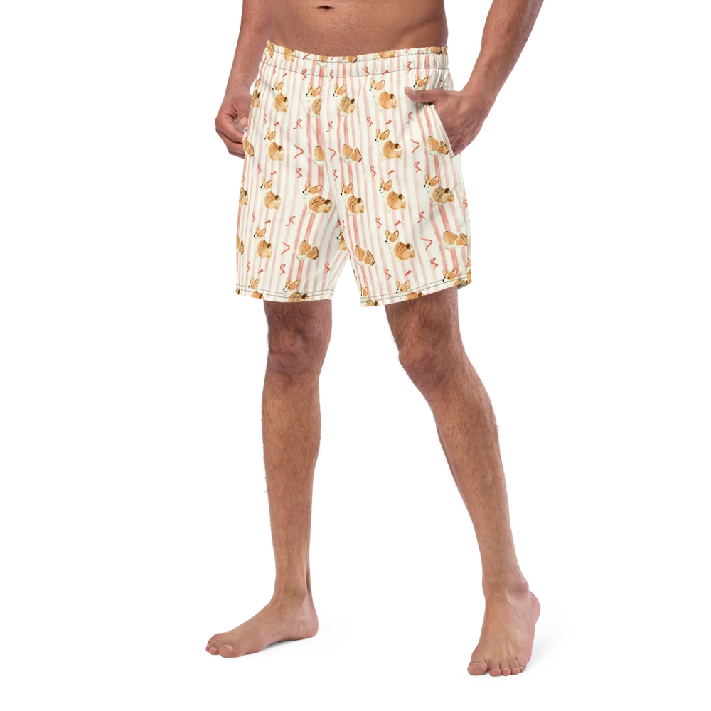 Rosebud Rover on Swim Trunks — Left Front