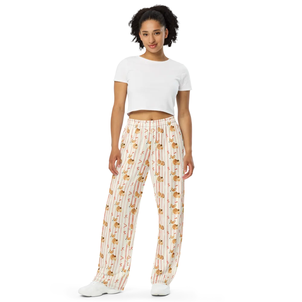 Rosebud Rover on Wide-Leg Pants — Front
