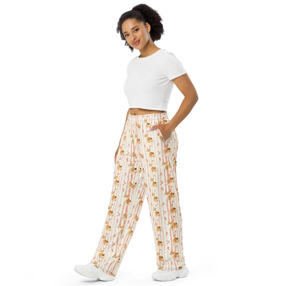 Rosebud Rover on Wide-Leg Pants — Left Front