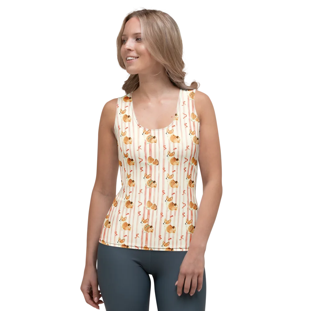 Rosebud Rover on Women's Tank Top — Front