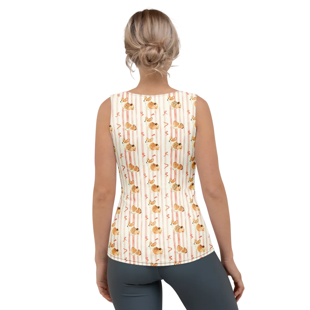 Rosebud Rover on Women's Tank Top — Back