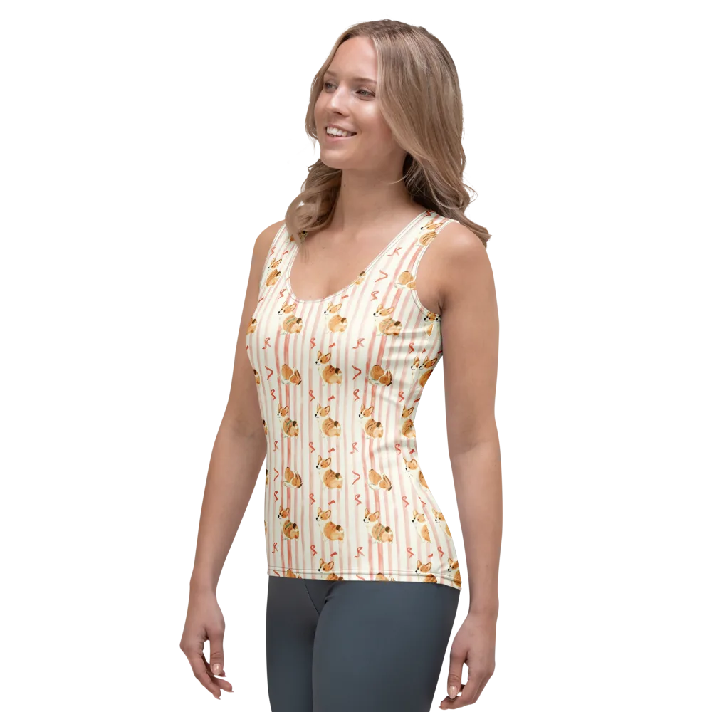Rosebud Rover on Women's Tank Top — Left Front