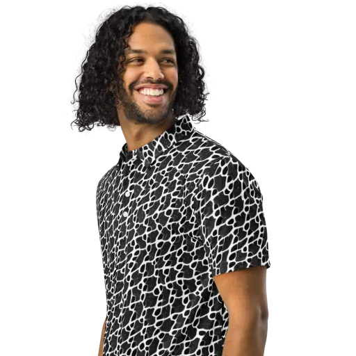 Inkstone Mosaic on a Men's Slim Fit Polo Shirt