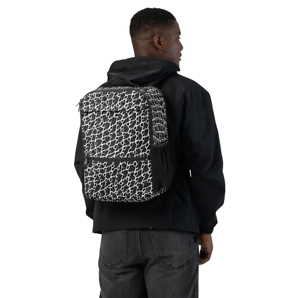 Inkstone Mosaic on Utility Backpack — Back