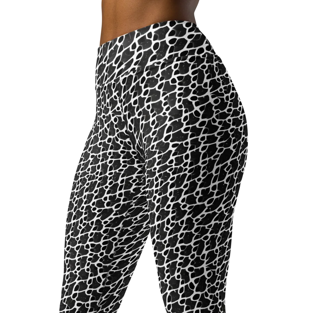 Inkstone Mosaic on Yoga Leggings — Left Front
