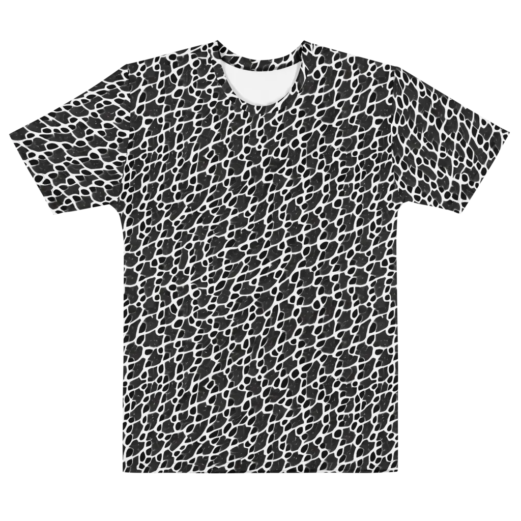 Inkstone Mosaic on Men's Cotton Crew Neck T-Shirt — Front