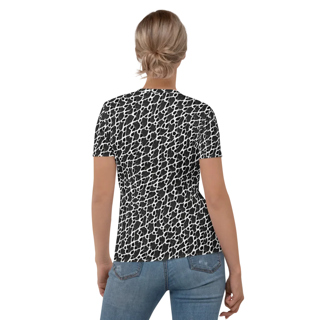 Inkstone Mosaic on Women's Crew Neck T-Shirt — Back